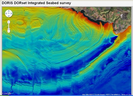 DORIS map of the seabed