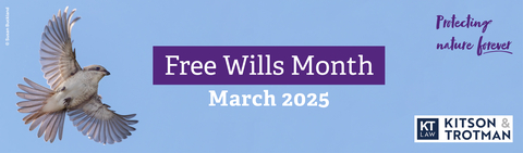 Free Wills Month 2025 with Kitson & Trotman logo