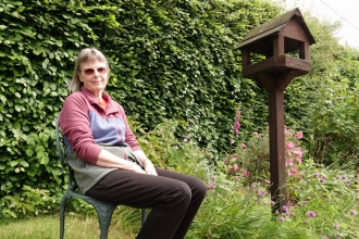 Alison Copland DWT volunteer in garden 