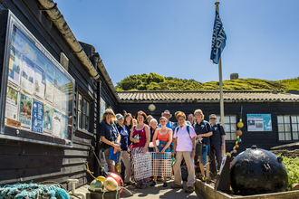 Volunteers outside the Wild Seas Centre