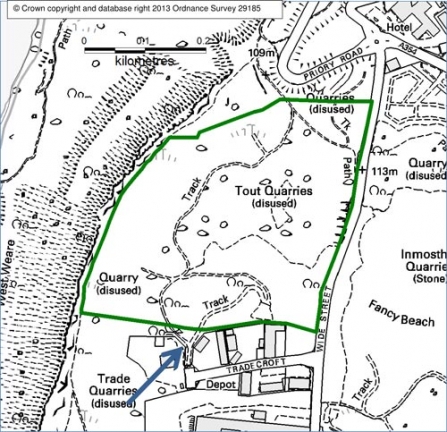 Tout Quarries Nature Reserve Map