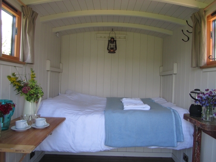 Orchard Hut interior by Sally Welbourn