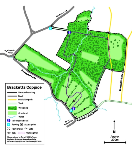 Map of Bracketts Coppice