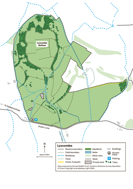 Lyscombe nature reserve map 2024