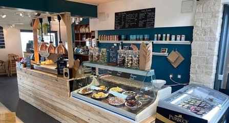 Salt Pig cafe counter in Wild Chesil Centre