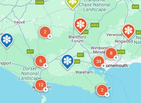 Wildlife-friendly spaces map